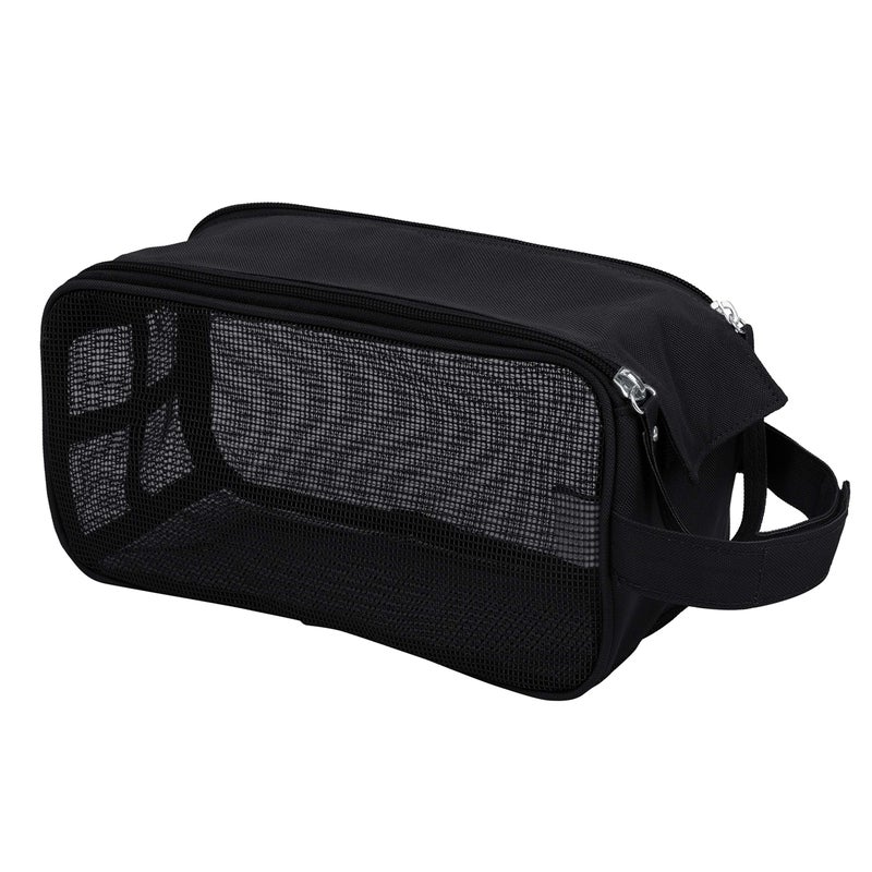 Simplify Hanging Mesh Toiletry Bag | Travel Organizer | Perfect for Dorm | Gym | Back to School | Shampoo | Shower Accessories | Black - Image 5